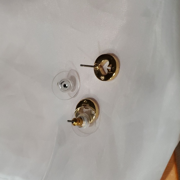 Kate Spade Spot The Spade Gold Stud Earrings with Crystals - Picture 4 of 7
